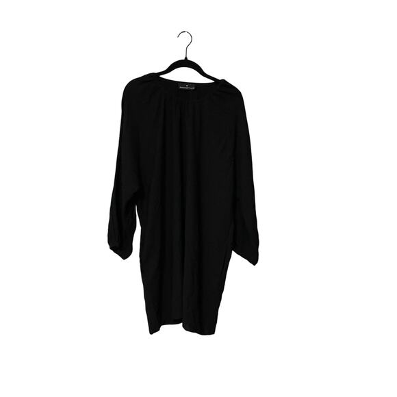 Tuckernuck Pomander Place Black Eliza Mini Shift Long Sleeve Dress Size Small - Picture 2 of 8